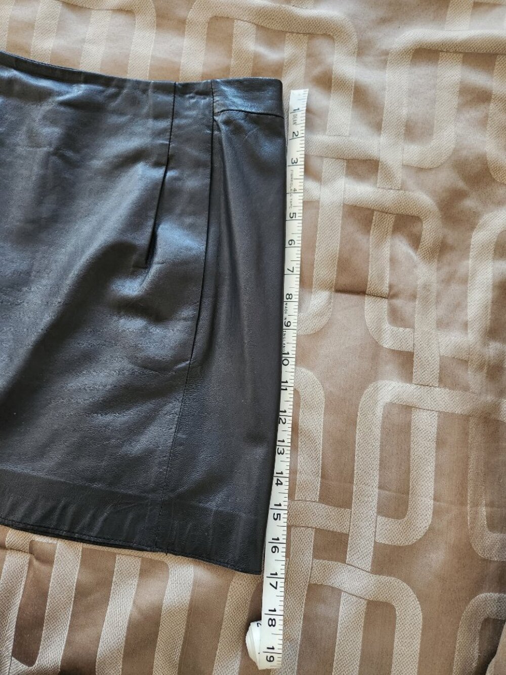VINCE WOMENS LEATHER MINI SKIRT SZ 8 BLACK - Picture 10 of 10